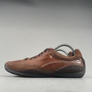 Pikolinos Men’s EU 41 US 8 Brown Leather Lace Up Shoes Dress Sneakers Casual EUC